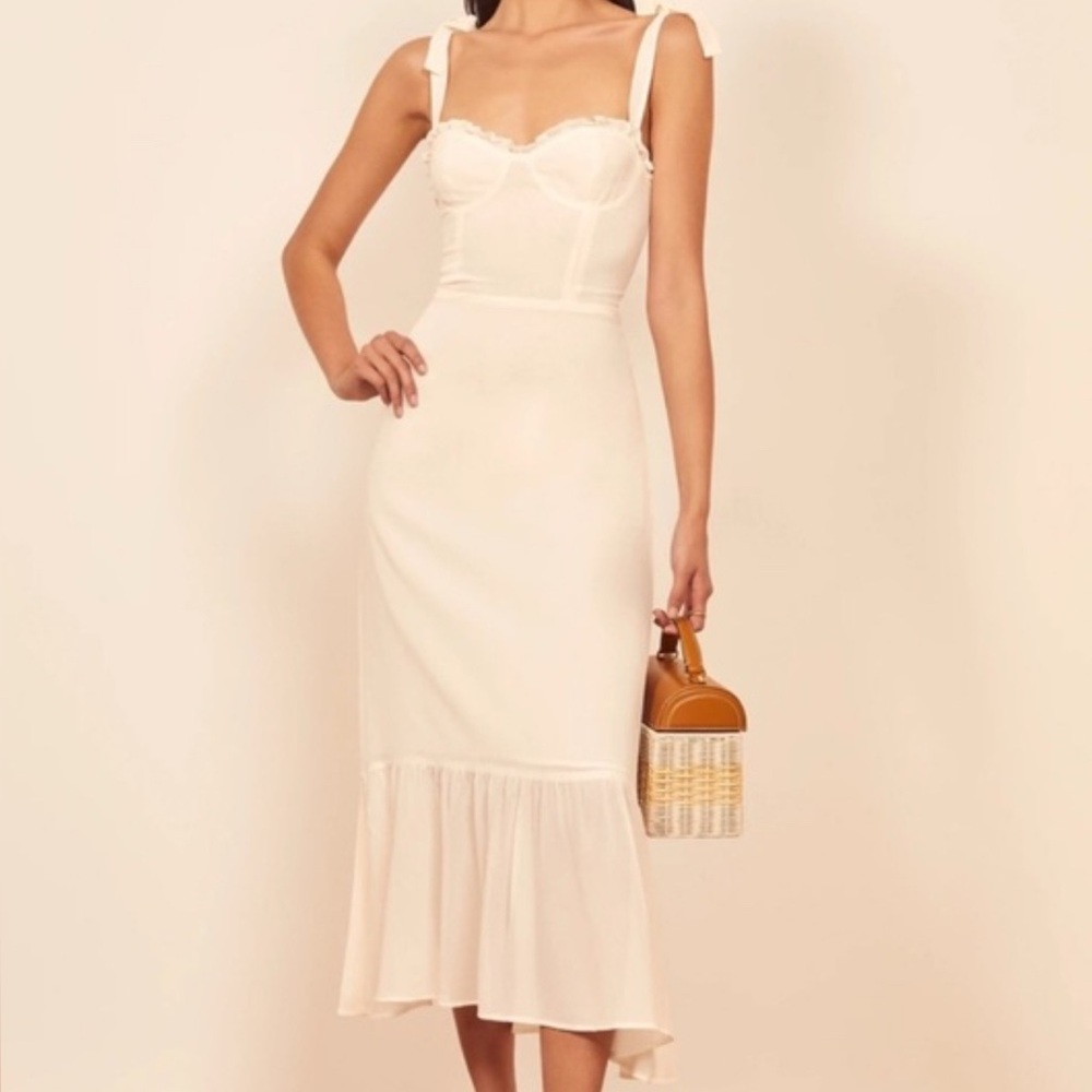 Reformation Nikita Dress Ivory - Size 8